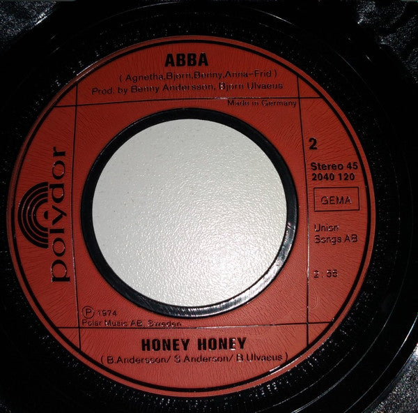 ABBA : Honey Honey / Ring Ring (7", Single, B&W)