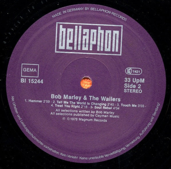 Bob Marley & The Wailers : Bob Marley & The Wailers (LP, Comp)