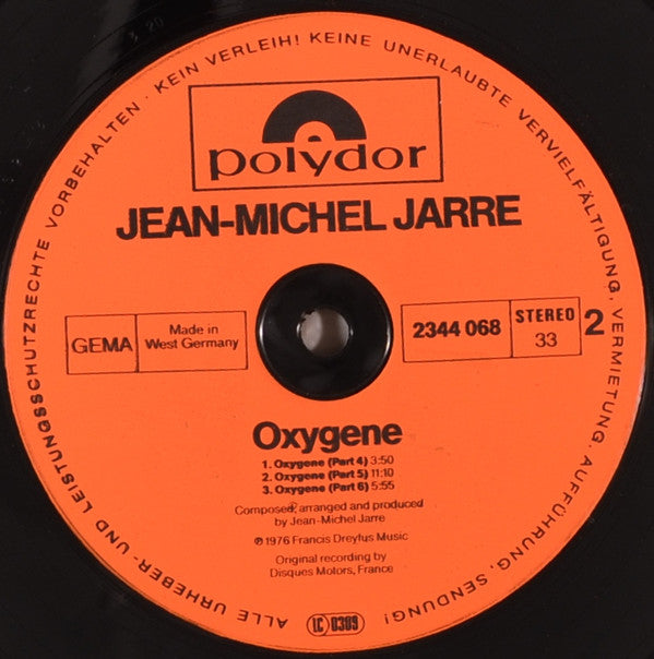 Jean Michel Jarre* : Oxygene (LP, Album, RE)