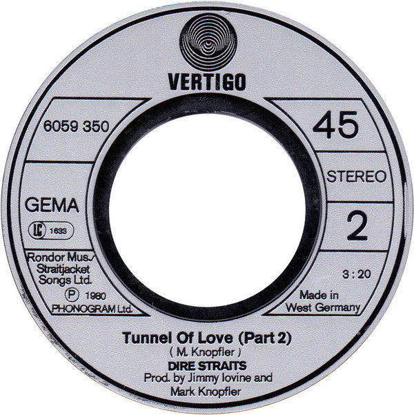Dire Straits : Tunnel Of Love (7", Single)