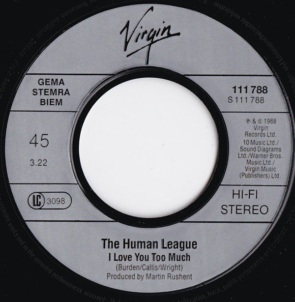 Human League* : Love Is All That Matters (7", Single)