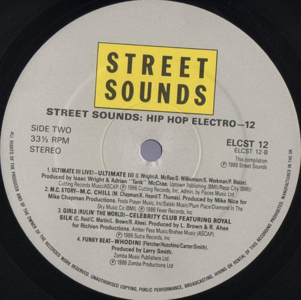 Various : Street Sounds Hip Hop Electro 12 (LP, Comp, Mixed)