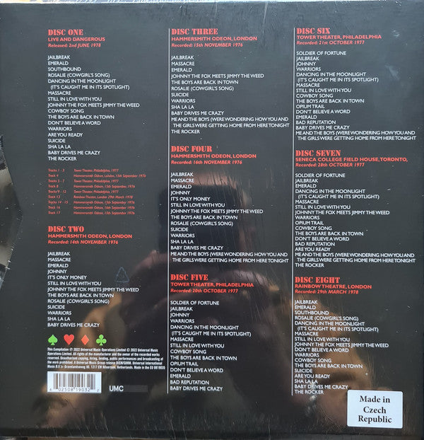 Thin Lizzy : Live And Dangerous (Box, Dlx + CD, Album, RE, RM + CD, RM + CD, RM + C)