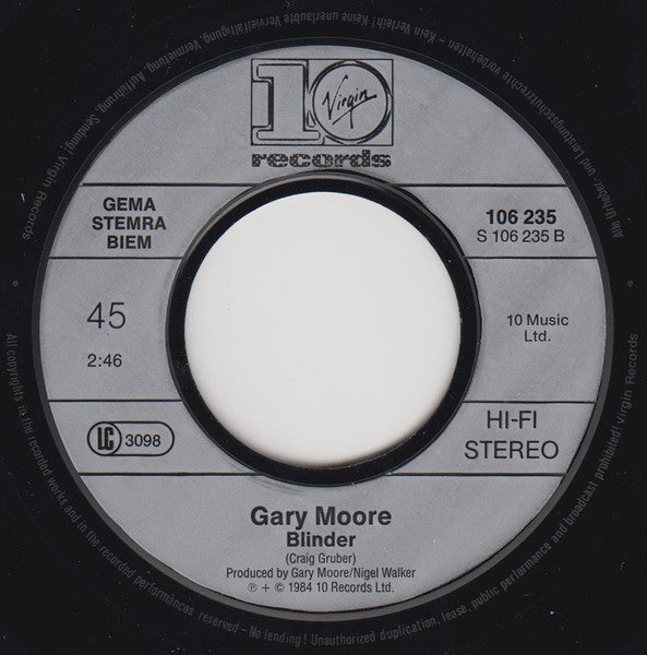 Gary Moore : Shapes Of Things (7", Single)