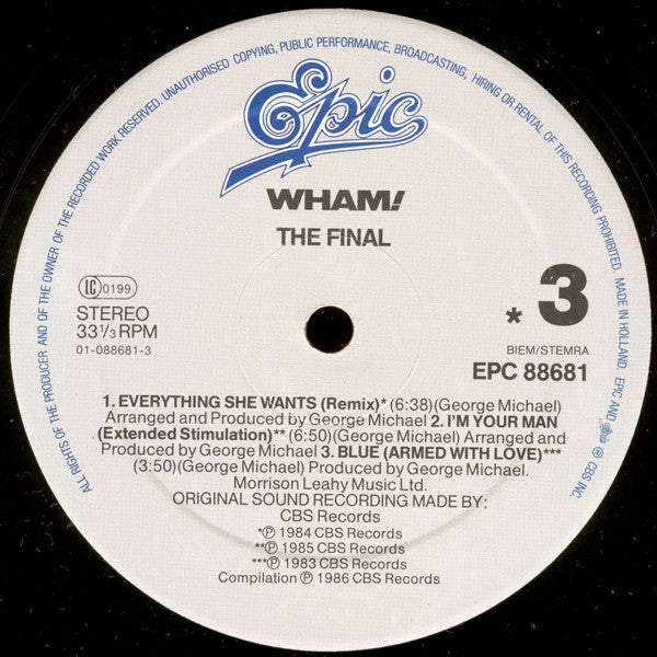 Wham! : The Final (2xLP, Comp)