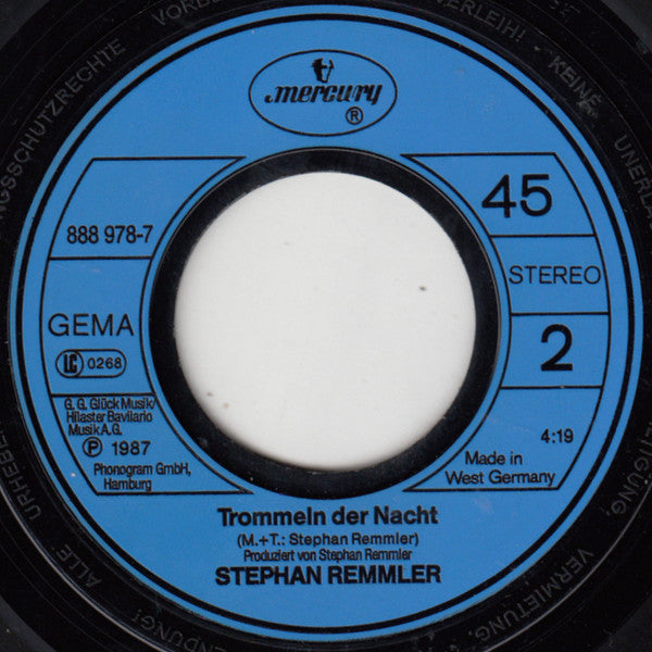 Stephan Remmler : Vogel Der Nacht (7", Single)