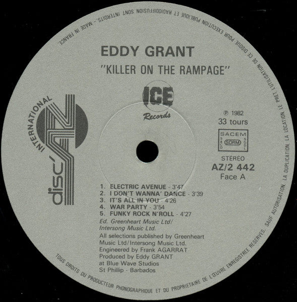 Eddy Grant : Killer On The Rampage (LP, Album)