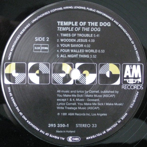 Temple Of The Dog : Temple Of The Dog (LP, Album)