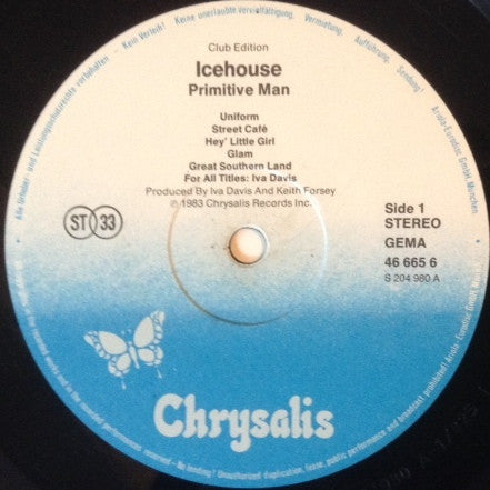Icehouse : Primitive Man (LP, Album, Club)