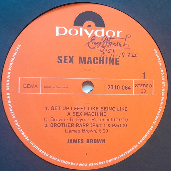 James Brown : Sex Machine Recorded Live At Home In Augusta, Georgia With His Bad Self (2xLP, Album, RE)