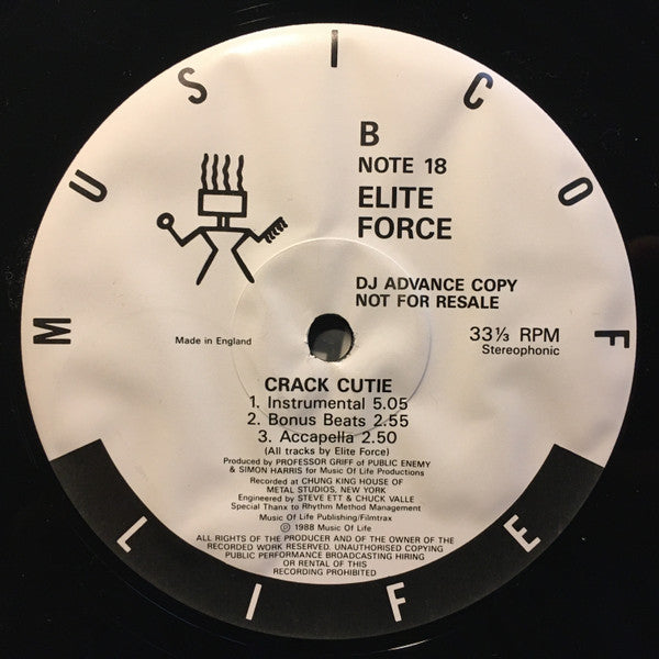 Elite Force (3) : Crack Cutie (12", Promo)