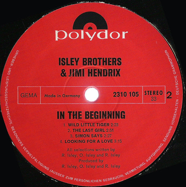 The Isley Brothers & Jimi Hendrix : In The Beginning (LP, Comp)