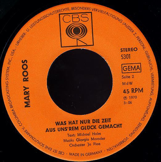Mary Roos : Am Anfang War Die Liebe (7", Single)