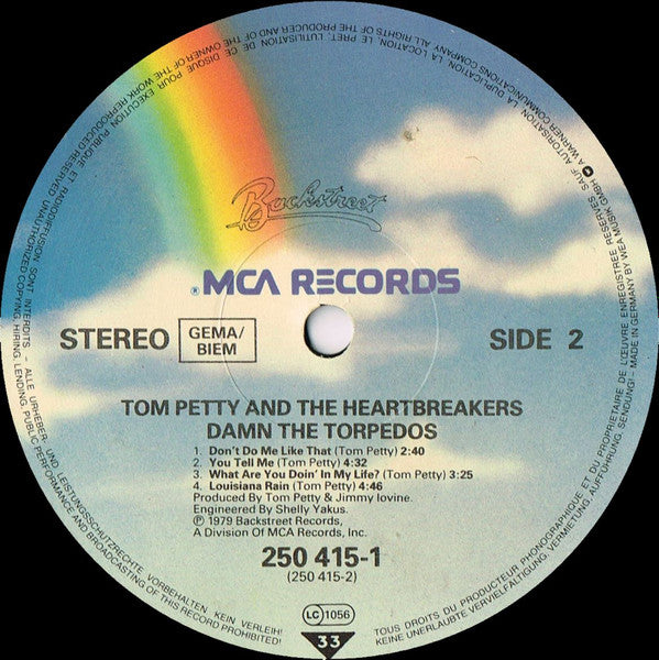 Tom Petty And The Heartbreakers : Damn The Torpedoes (LP, Album, RE)