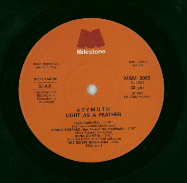 Azymuth : Light As A Feather (LP, Album)
