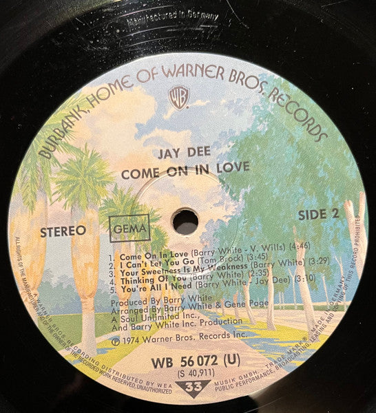 Jay Dee (3) : Come On In Love (LP, Album)