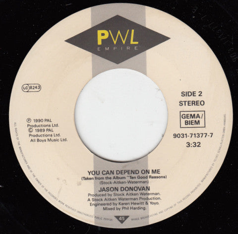 Jason Donovan : Hang On To Your Love (7", Single)