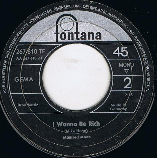 Manfred Mann : Just Like A Woman (7", Single, Mono)