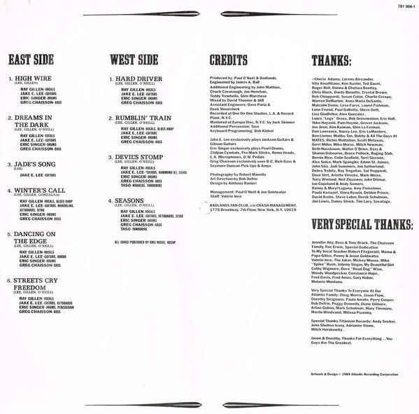 Badlands (2) : Badlands (LP, Album)