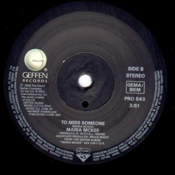 Maria McKee : I've Forgotten What It Was In You (7", Single, Promo)