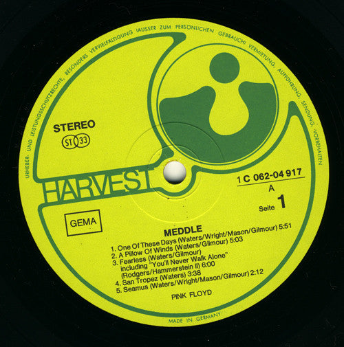 Pink Floyd : Meddle (LP, Album, Wal)