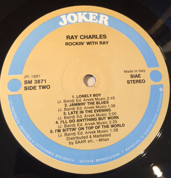 Ray Charles : Rockin' With Ray (LP, Comp)