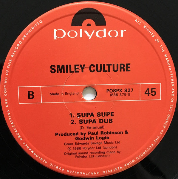 Smiley Culture : Mr Kidnapper (12")