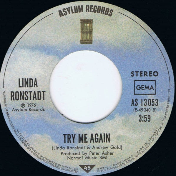 Linda Ronstadt : That'll Be The Day (7", Single)