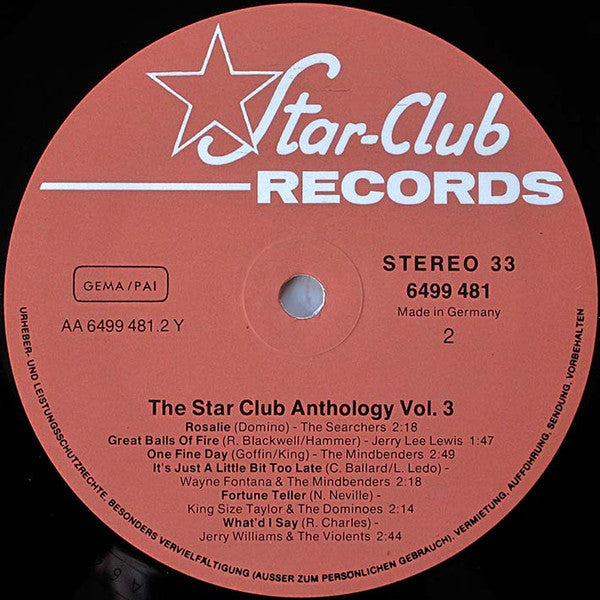 Various : The Star Club Anthology Vol. 3 (LP, Comp)