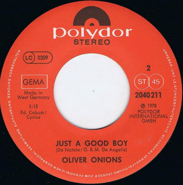 Oliver Onions : Bulldozer (7", Single, pap)