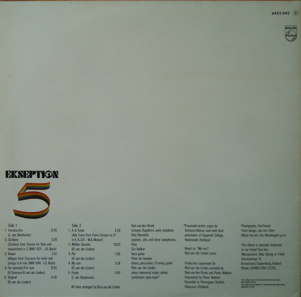 Ekseption : 5 (LP, Album, Gat)