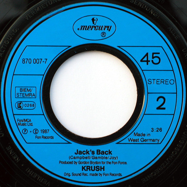 Krush : House Arrest (7", Single)