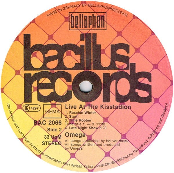 Omega (5) : Live At The Kisstadion (2xLP, Album)