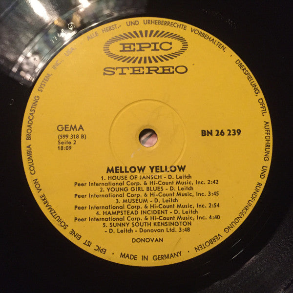 Donovan : Mellow Yellow (LP, Album)