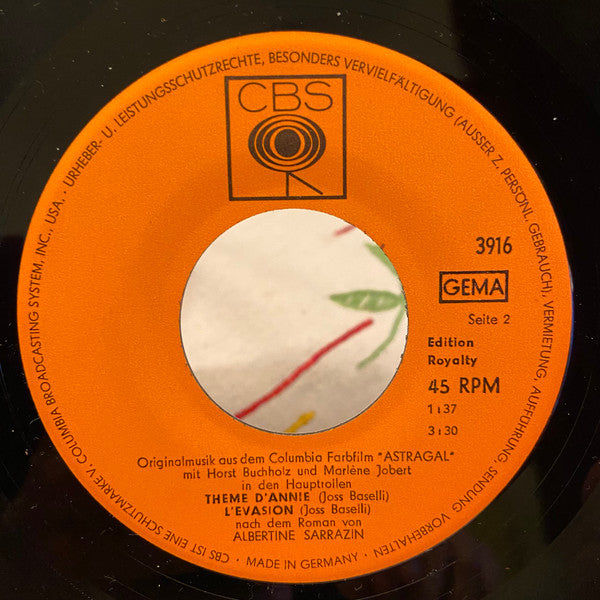 Joss Baselli : Astragal (7", Single)