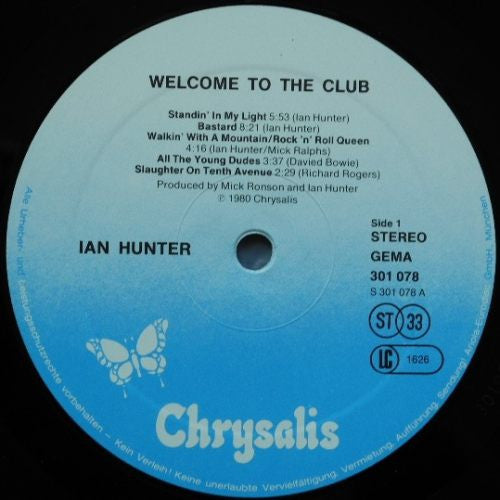 Ian Hunter : Welcome To The Club - Live (2xLP, Album, RE, Gat)