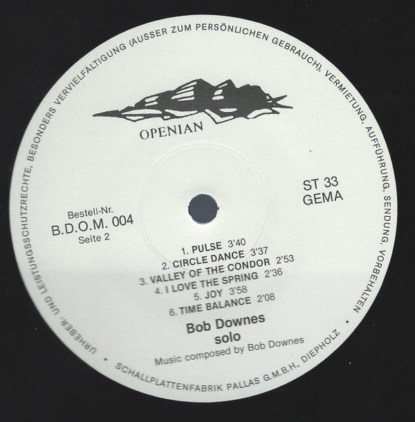 Bob Downes : Solo (LP, Album)