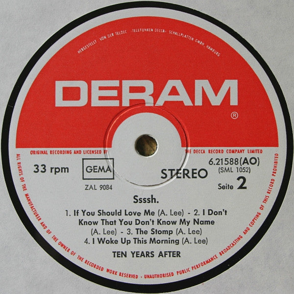 Ten Years After : Ssssh. (LP, Album, RE)