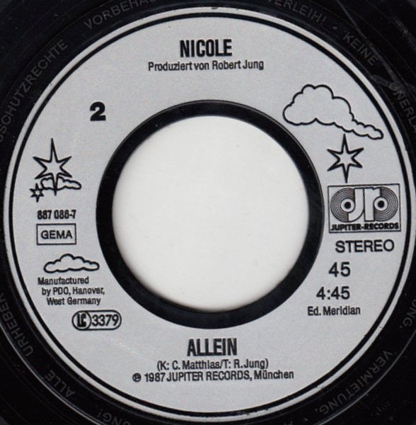 Nicole (2) : Und Wenn Die Nacht Kommt (7", Single)