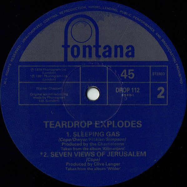 Teardrop Explodes* : Serious Danger (12", Single)