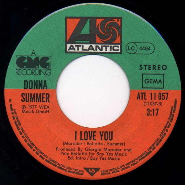 Donna Summer : Fairy Tale High / I Love You (7", Single)
