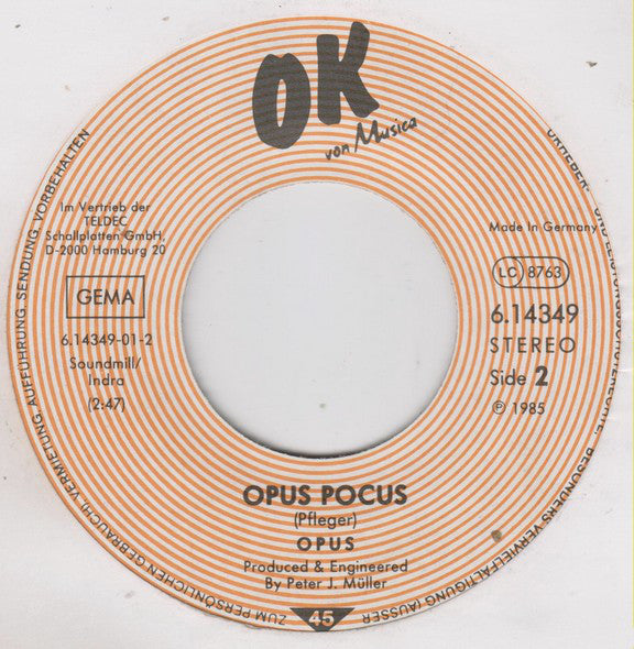 Opus : Flyin' High (7", Single)