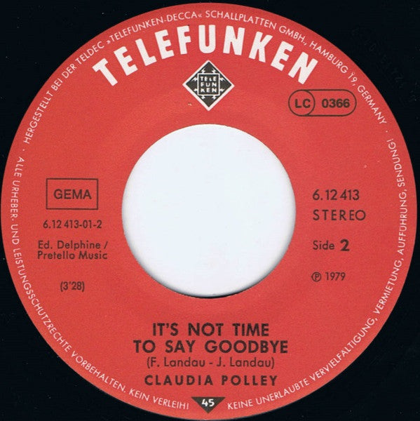 Claudia Polley : Believe (Tous Les Bateaux Tous Les Oiseaux) (7", Single)