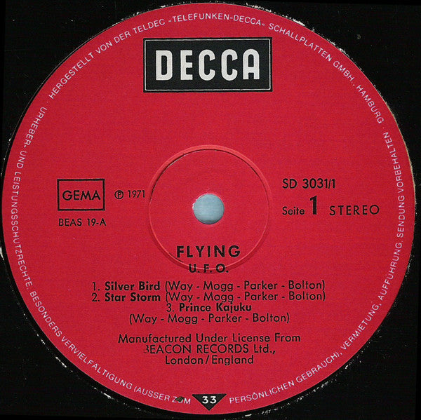 UFO (5) : UFO 2 - Flying - One Hour Space Rock And UFO 1 (2xLP, Comp)