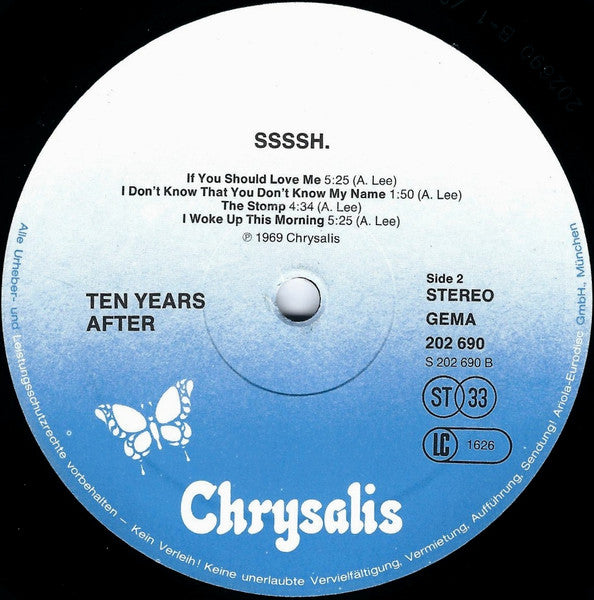 Ten Years After : Ssssh. (LP, Album, RE, Blu)