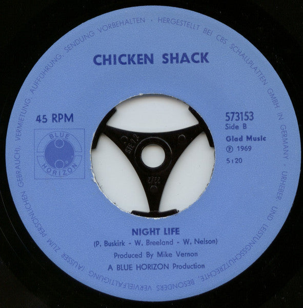 Chicken Shack : I'd Rather Go Blind / Night Life (7", Single, Mono)