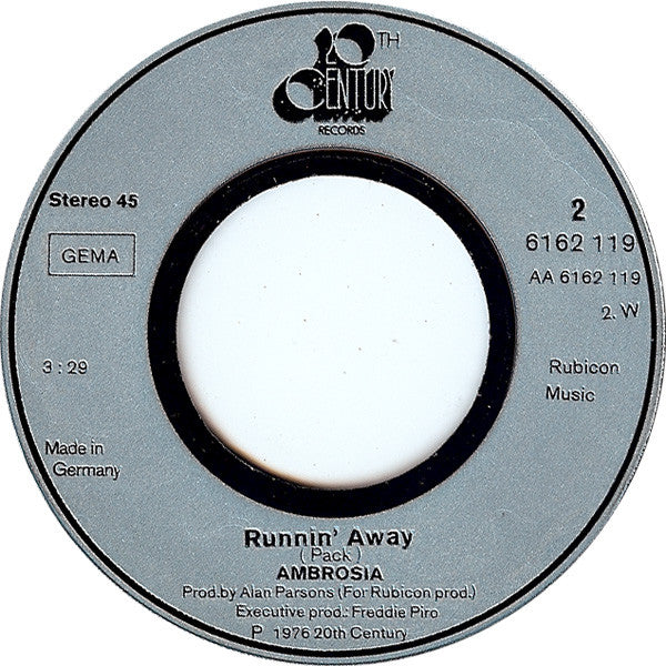 Ambrosia (2) : Magical Mystery Tour (7", Single)