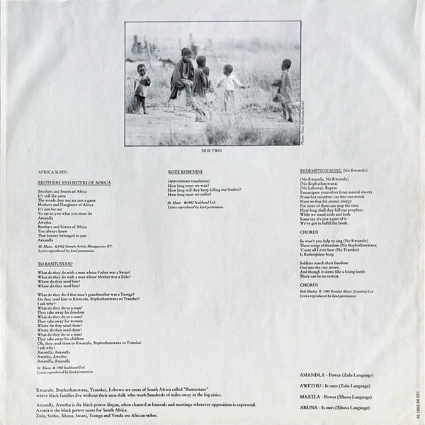 Manfred Mann's Earth Band : Somewhere In Afrika (LP, Album, Club)