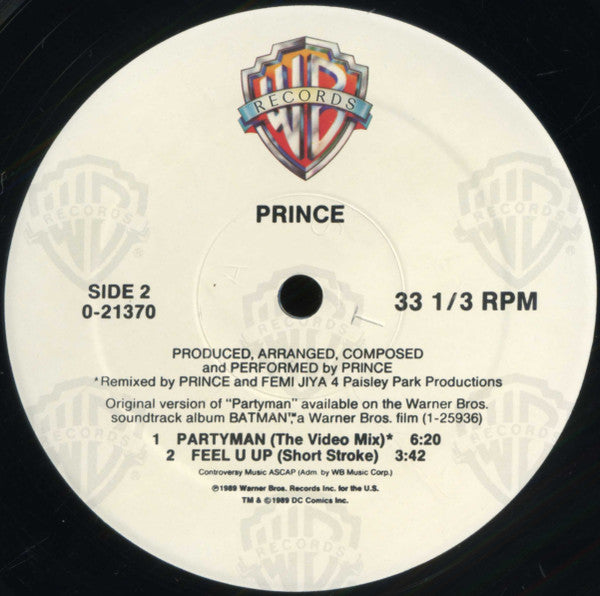 Prince : Partyman (12", Maxi, SRC)