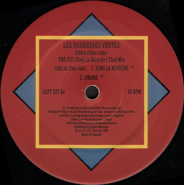 Les Negresses Vertes : Zobi La Mouche (The Fly) (12")